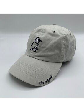 Life Is Good Unisex Golf Theme Khaki Relaxed Fit Strapback Hat